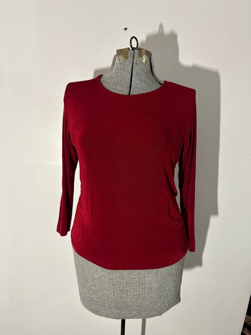 Made In Heaven Red Long Sleeve Crewneck Top